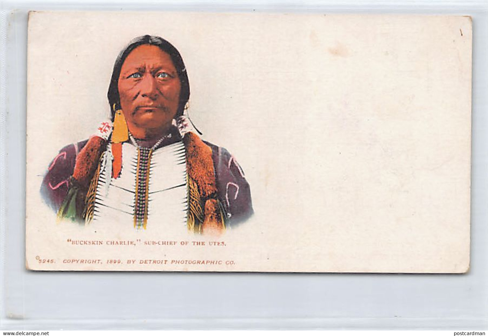 Usa - Native Americana - Buckskin Charlie, Sub-chief Of The Utes - Publ. Detroit Photographic Co. 5245 - Indiens D'Amérique Du Nord