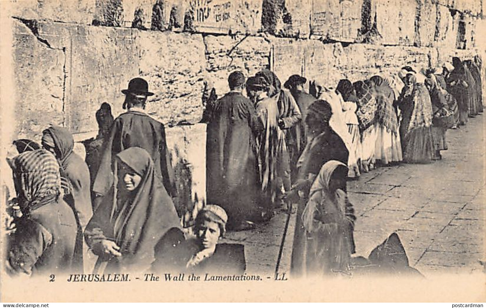 Judaica - ISRAEL - Jerusalem - The Wailing Wall - Publ. LL Levy 2 - Jewish