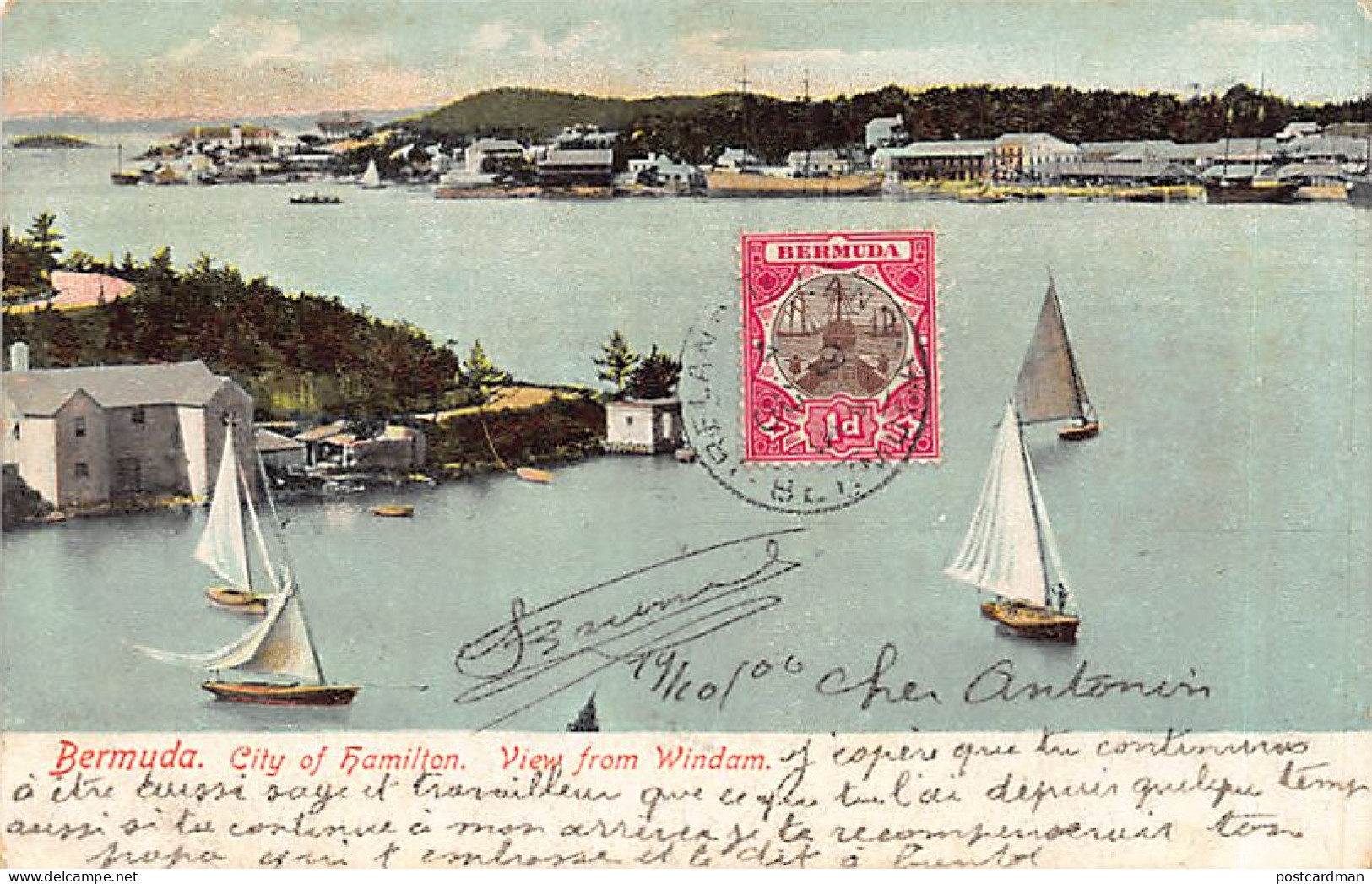 Bermuda - HAMILTON - View From Windam - Publ. J. H. Bradley & Co.  - Bermudes