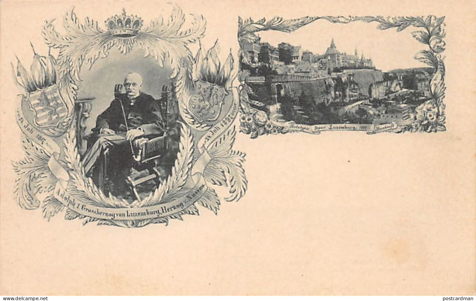 LUXEMBOURG-VILLE - Grand Duc Adolphe - Jubilé De 1897 - Ed. Charles Bernhoeft  - Luxemburg - Town