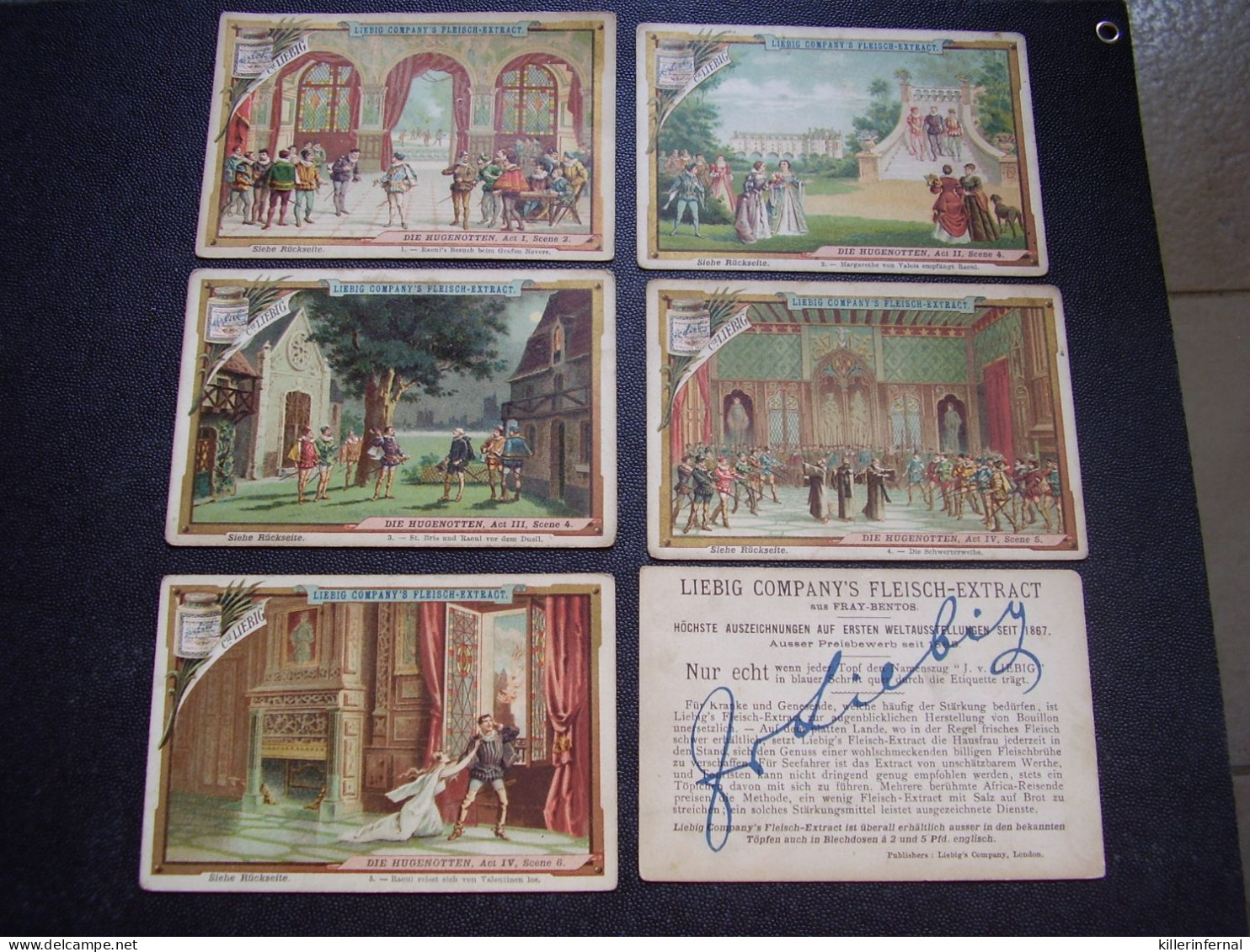 Original Old Cards Chromos Liebig  S 279 TED Les Huguenots Complet - Liebig
