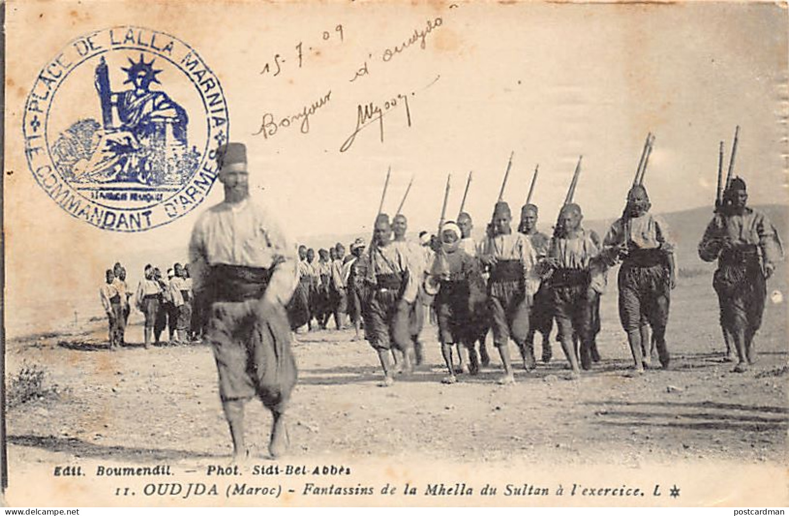 Maroc - OUJDA - Fantassins De La Méhalla Du Sultan à L'exercice - Ed. Boumendil 11 - Andere & Zonder Classificatie