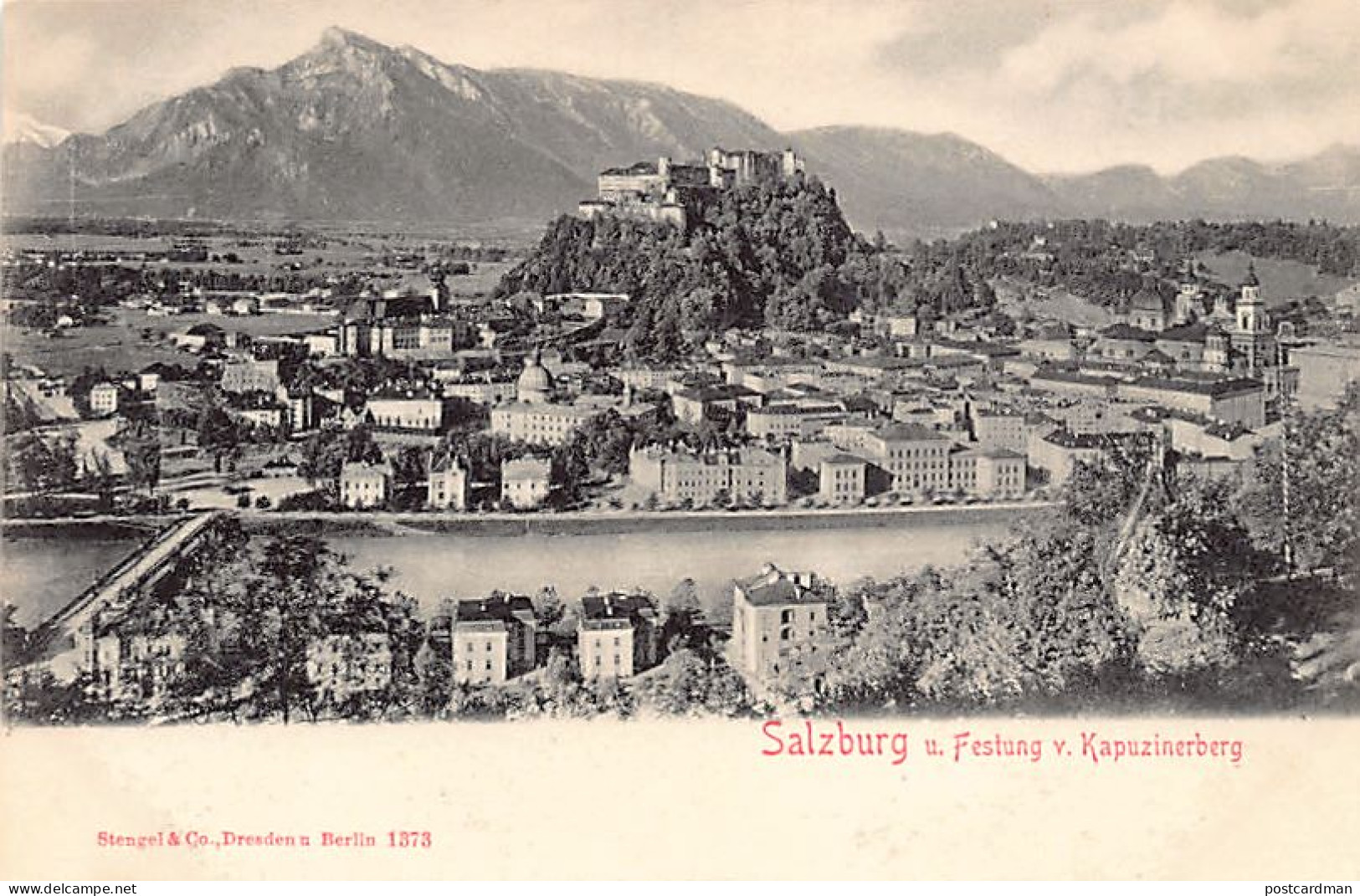 SALZBURG - U. Festung V. Kapuzinerberg - Verlag Stengel & Co. 1373 - Salzburg Stadt