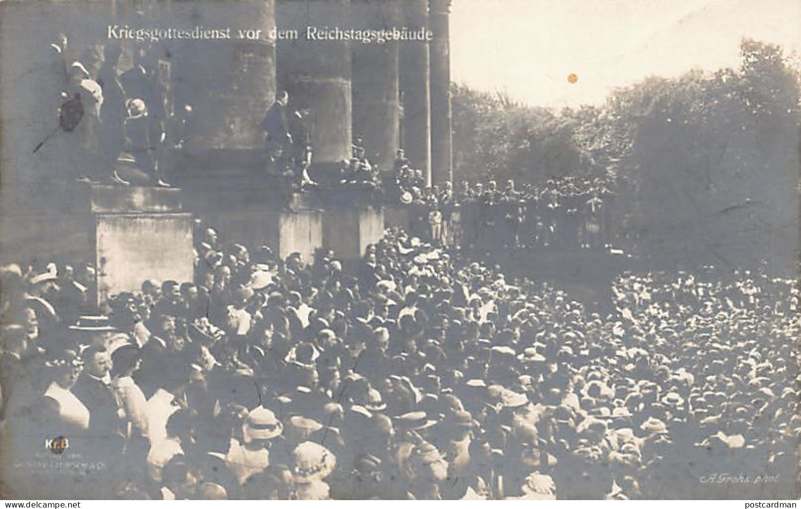 Deutschland - BERLIN - Kriegsgottesdienst Vor Dem Reichstagsgebäude - Verlag Gustav Liersch & Co. 8 - Mitte