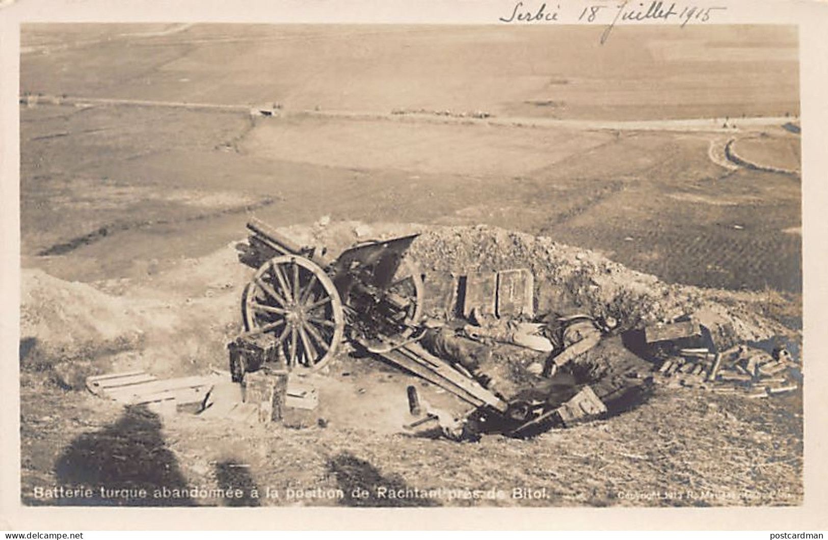 Macedonia - First Balkan War - Abandoned Raštani Turkish Artillery Position Near Bitola - REAL PHOTO - Macédoine Du Nord