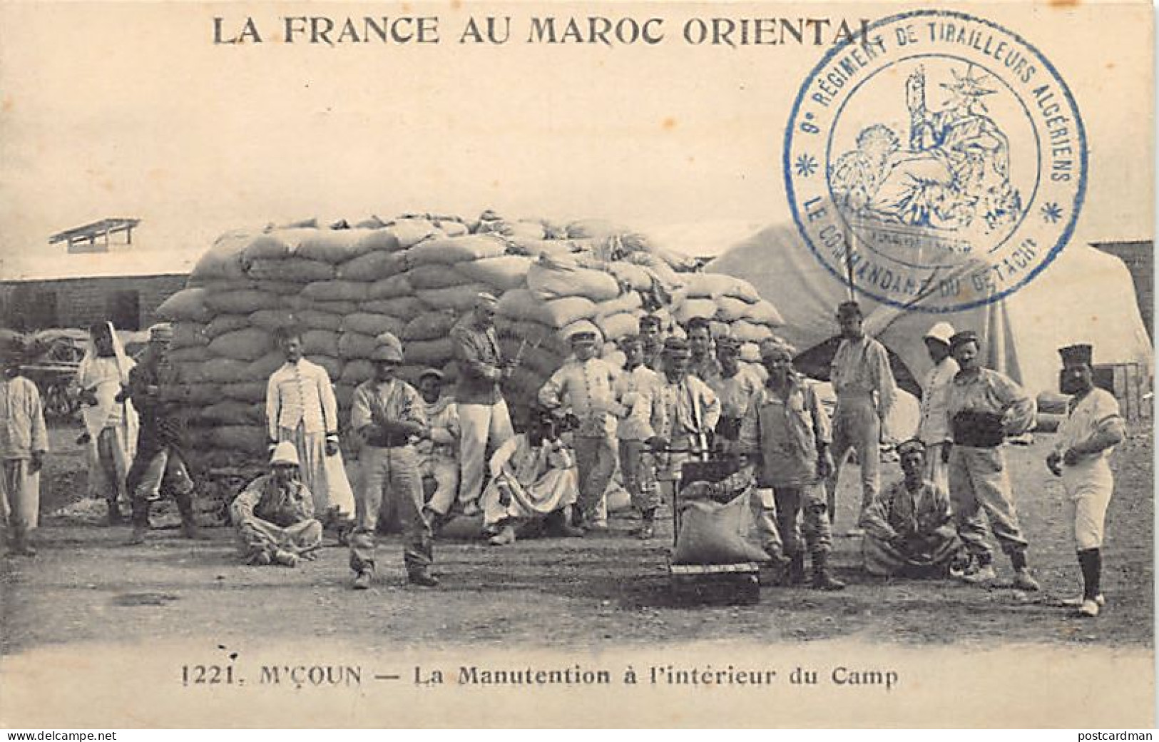 La France Au Maroc Oriental - MSOUN M'Çoun - La Manutention à L'intérieur Du Camp - Ed. N. Boumendil (Taourit) 1221 - Andere & Zonder Classificatie