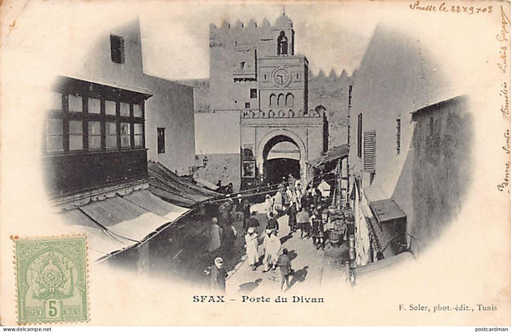Tunisie - SFAX - Porte Du Divan - Ed. F. Soler  - Tunisia