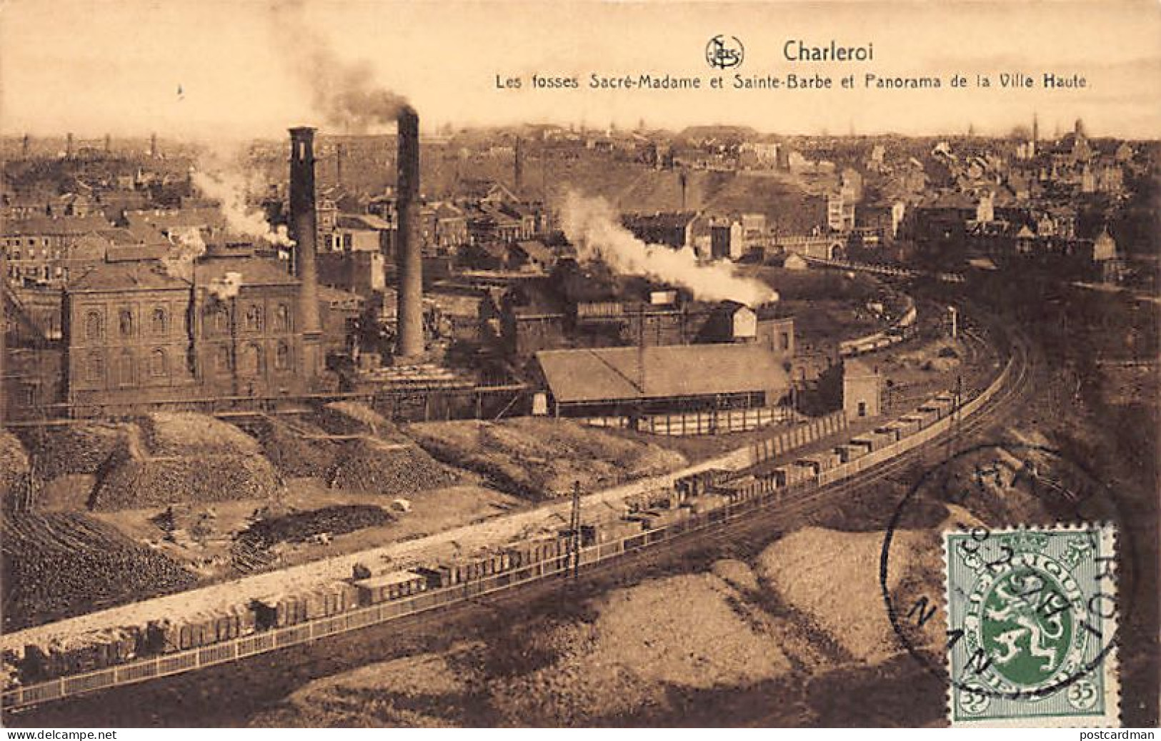 CHARLEROI (Hainaut) Les Fosses Sacré-Madame Et Sainte-Barbe Et Panorama De La Ville-Haute - Charleroi