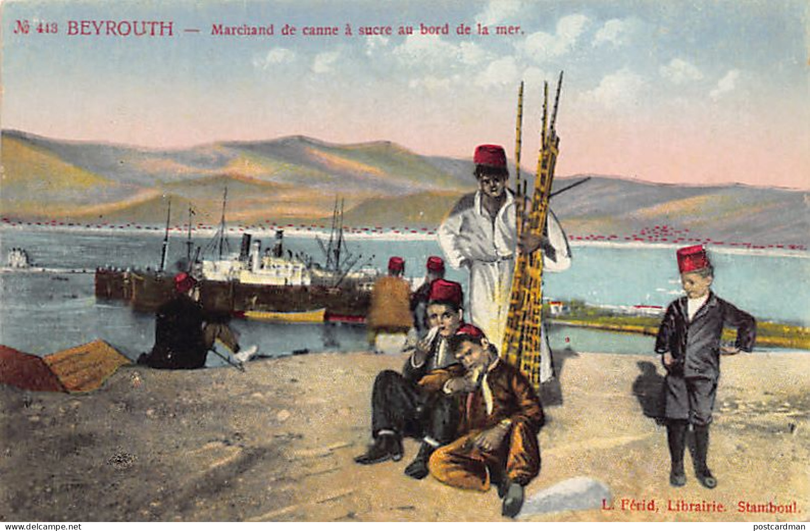 Liban - BEYROUTH - Marchands De Canne à Sucre Au Bord De La Mer - Ed. L. Férid 413 - Lebanon