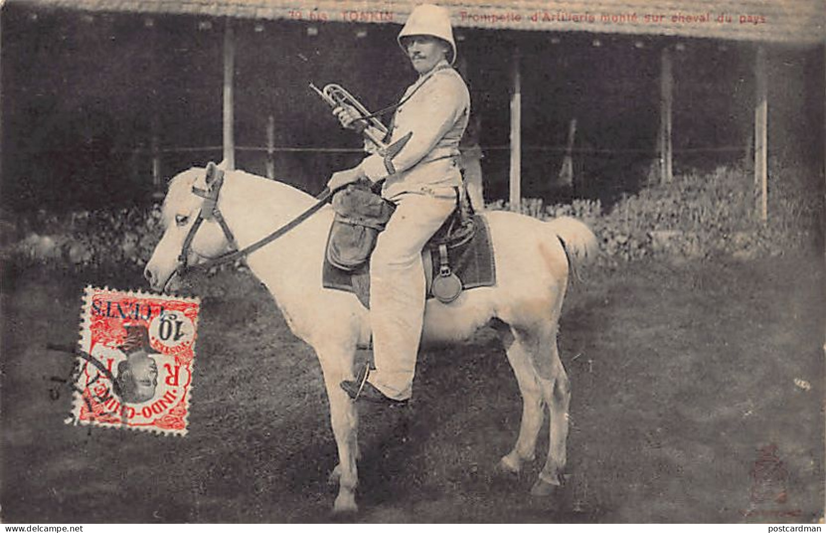 Viet-Nam - TONKIN - Trompette D'artillerie Monté Sur Un Cheval Du Pays - Ed. P.  - Viêt-Nam