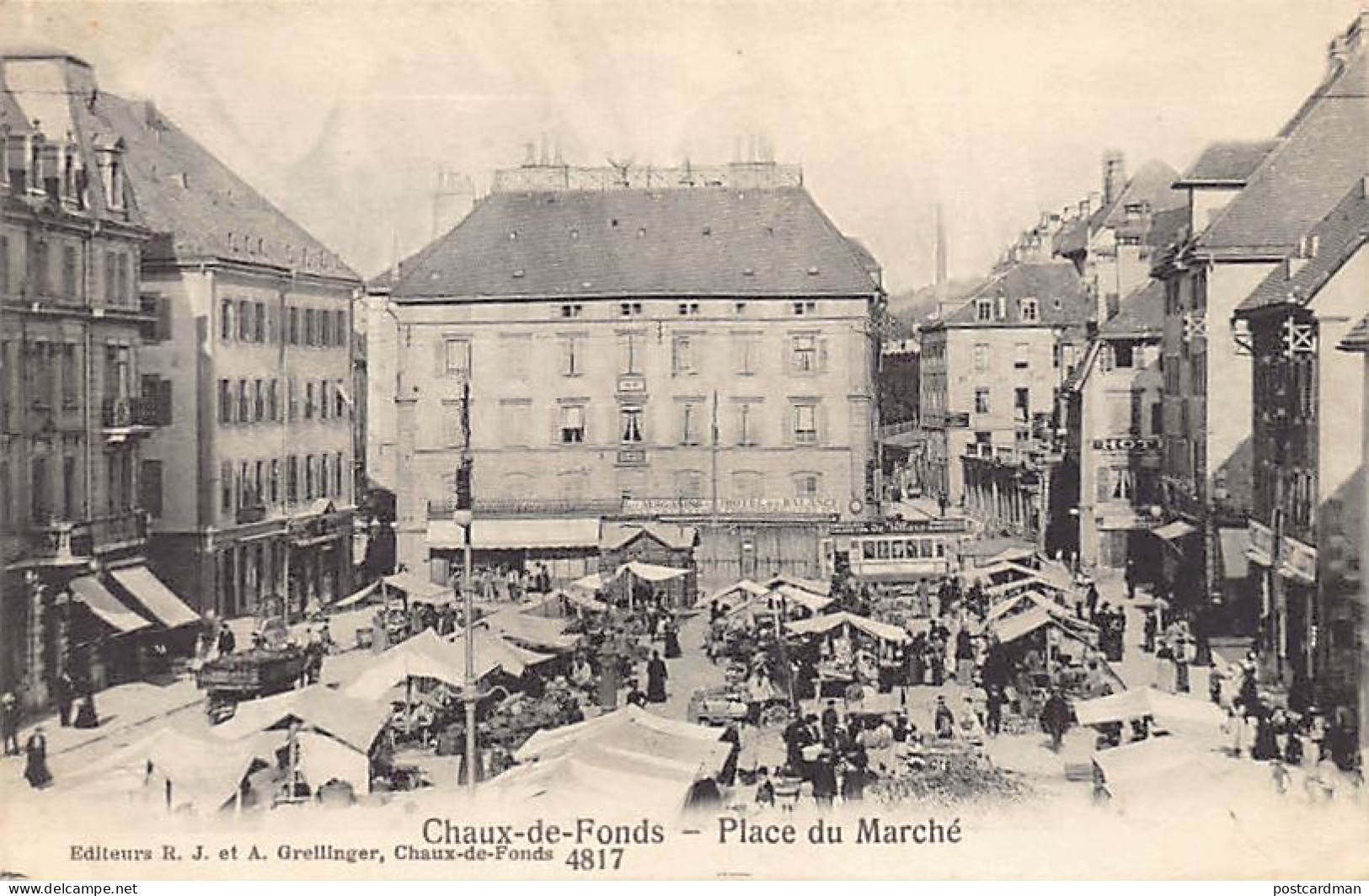 LA CHAUX DE FONDS (NE) Place Du Marché - Ed. Grellinger 4817 - La Chaux-de-Fonds