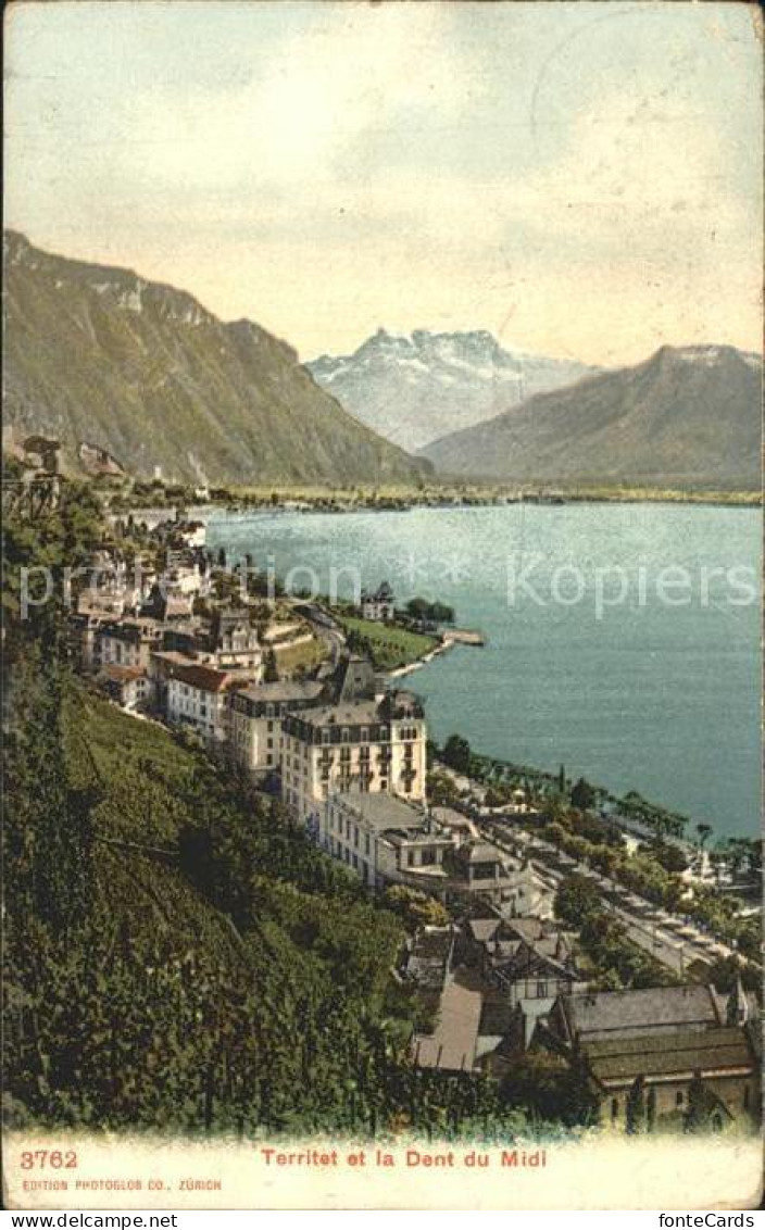 12321005 Territet Panorama Lac Leman Et Les Dents Du Midi Territet - Other & Unclassified