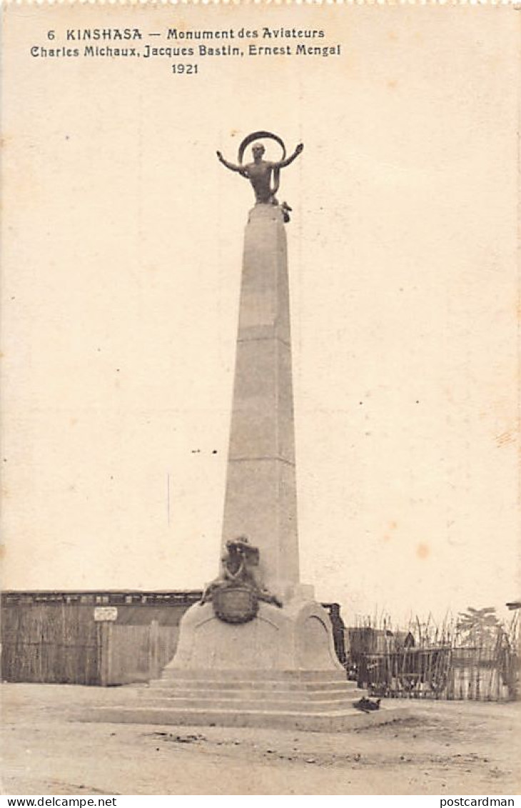 Congo - KINSHASA - Monument Des Aviateurs Michaux, Bastin Et Mengal (1921) - Ed. F.D.W.  - Belgian Congo