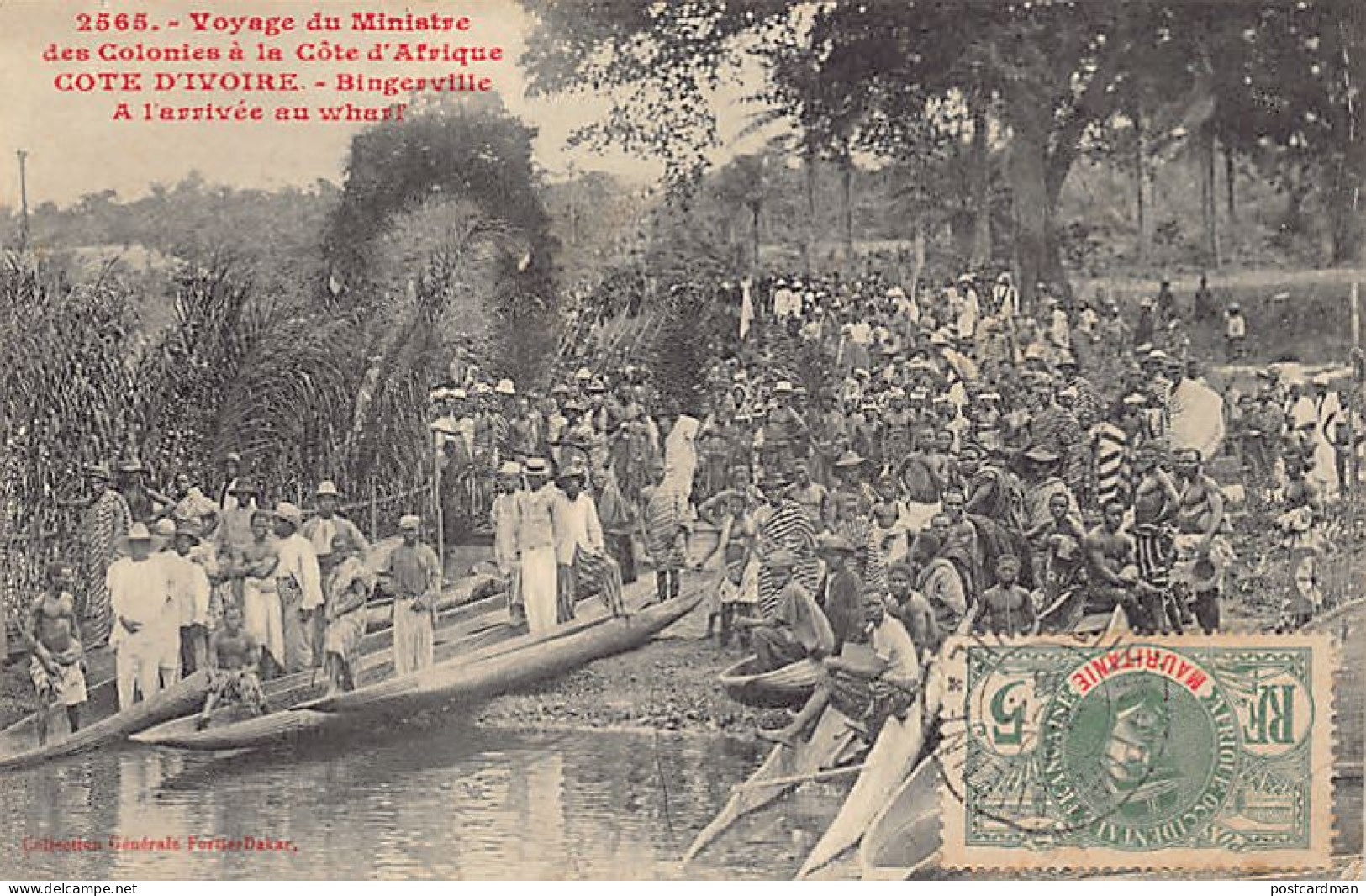 Côte D'Ivoire - Voyage Du Ministre Des Colonies - BINGERVILLE - À L'arrivée Du Wharf - Ed. Fortier 2565 - Costa D'Avorio