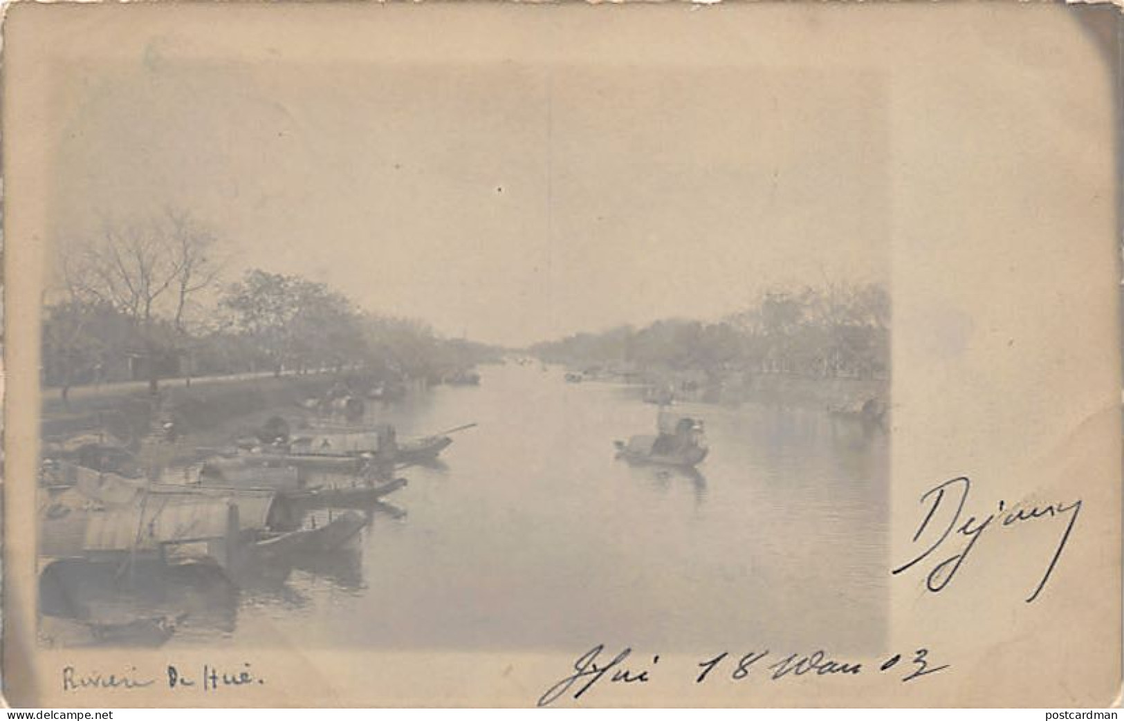 Viet-Nam - HUÉ - La Rivière Des Parfums - CARTE PHOTO Année 1903 - Ed. Inconnu  - Vietnam