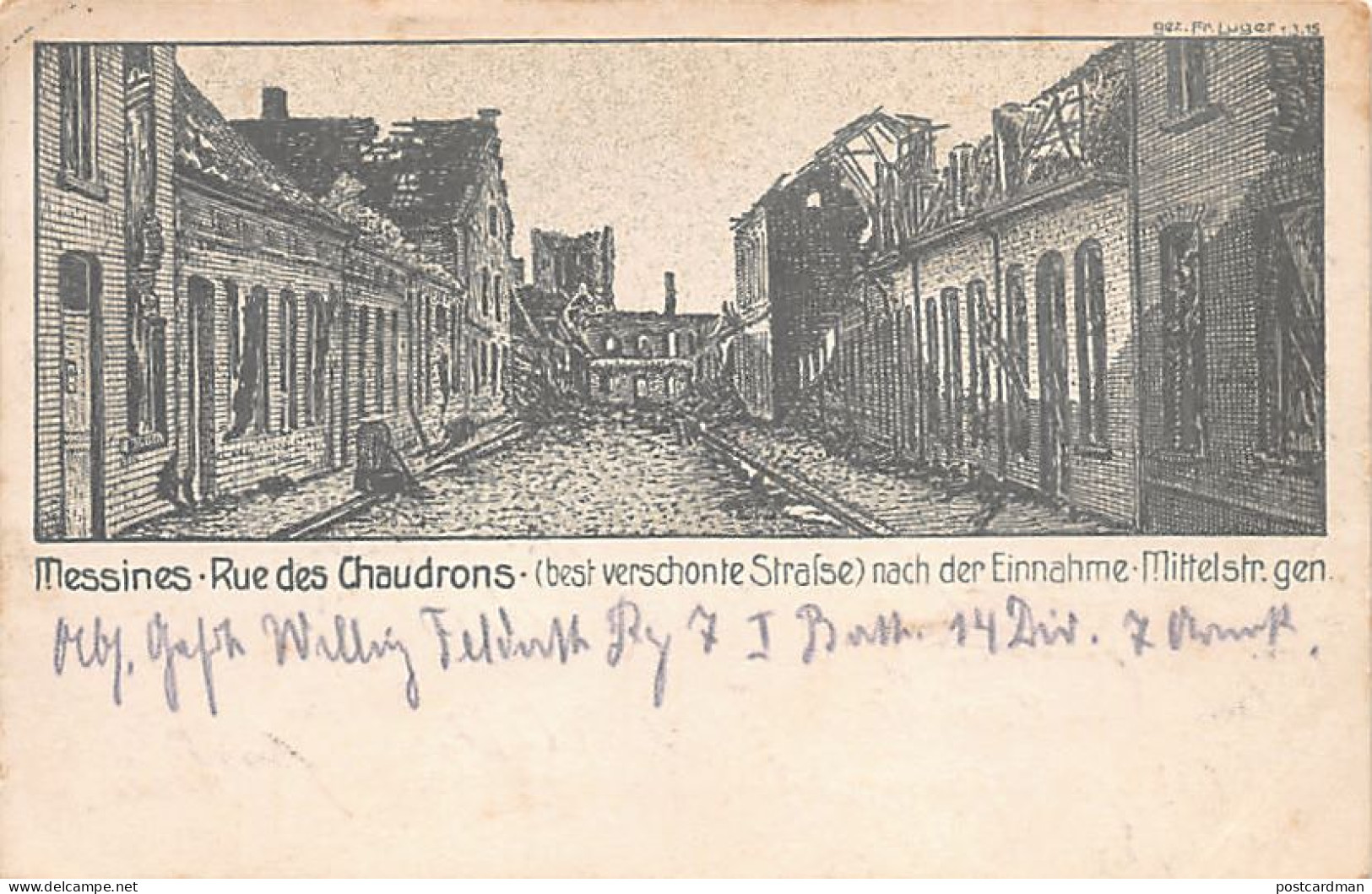 België - MESEN Messines (W. Vl.) Ketelstraat - Rue Des Chaudrons - Messines - Mesen