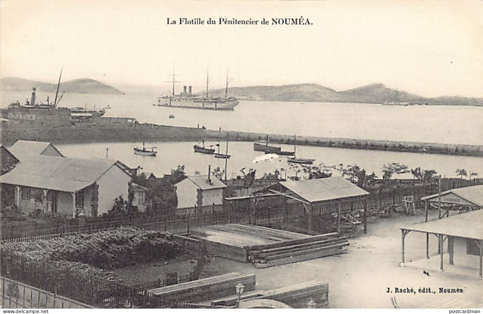 Nouvelle-Calédonie - NOUMÉA - La Flotille Du Pénitencier - Ed. J. Raché  - Nouvelle Calédonie