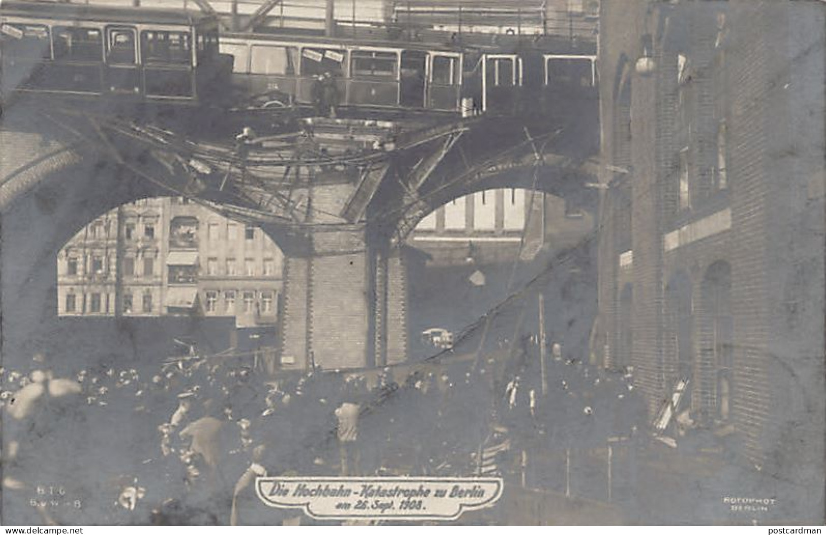 BERLIN Kreuzberg 1 - U-Bahnhof Gleisdreieck Hochbahn Katastrophe 26 Sept. 1908. - Kreuzberg