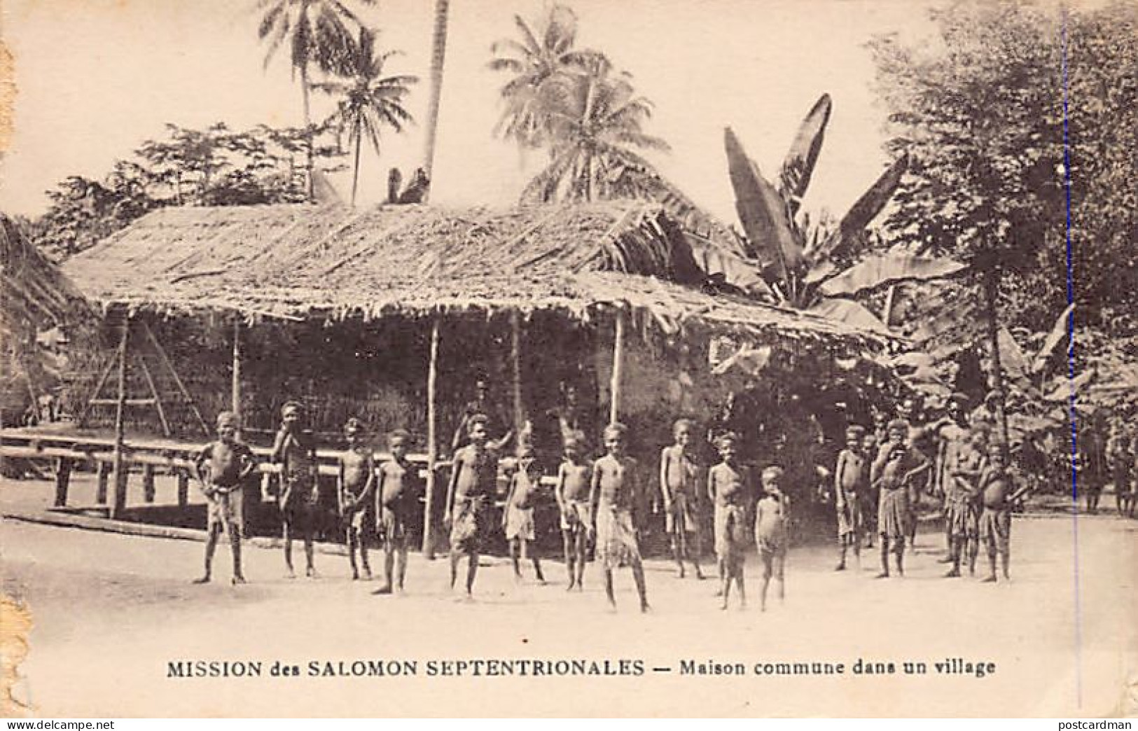 Papua New Guinea - Communal House - Publ. Mission Des Salomon Septentrionales  - Papoea-Nieuw-Guinea