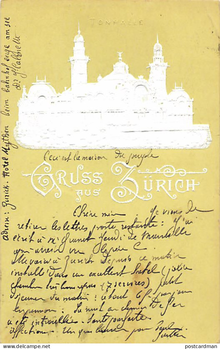 ZÜRICH - Relierf Postkarte - Verlag Emil Schneider 514 - Zürich