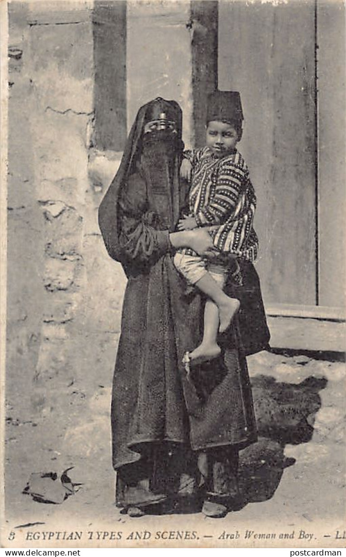 Egypt - Egyptian Types & Scenes - Arab Woman And Boy - Publ. Levy L.L. 3 - Personen