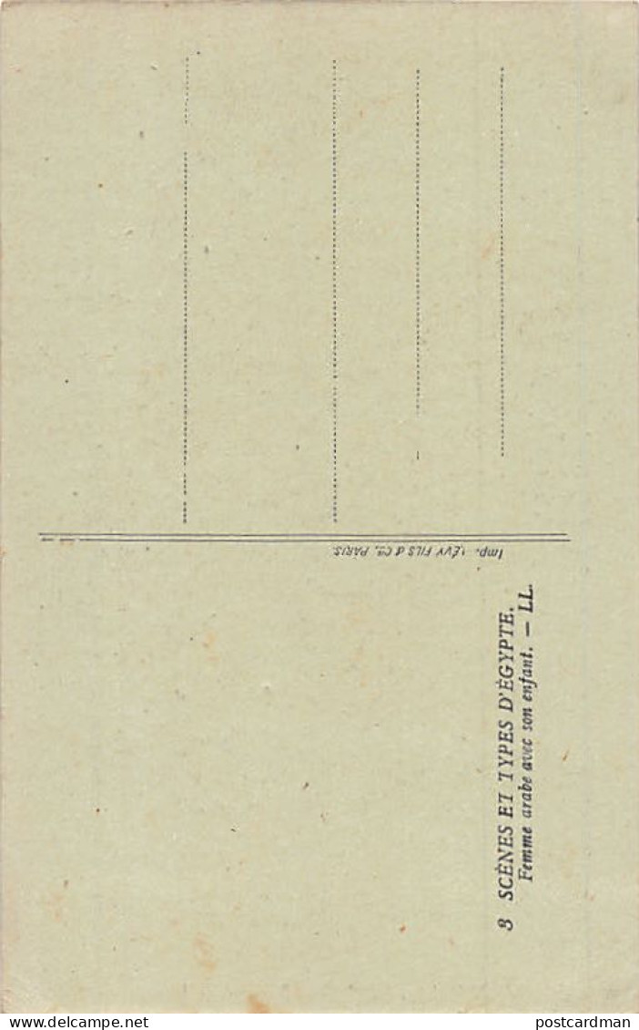 Egypt - Egyptian Types & Scenes - Arab Woman And Boy - Publ. Levy L.L. 3 - Persons