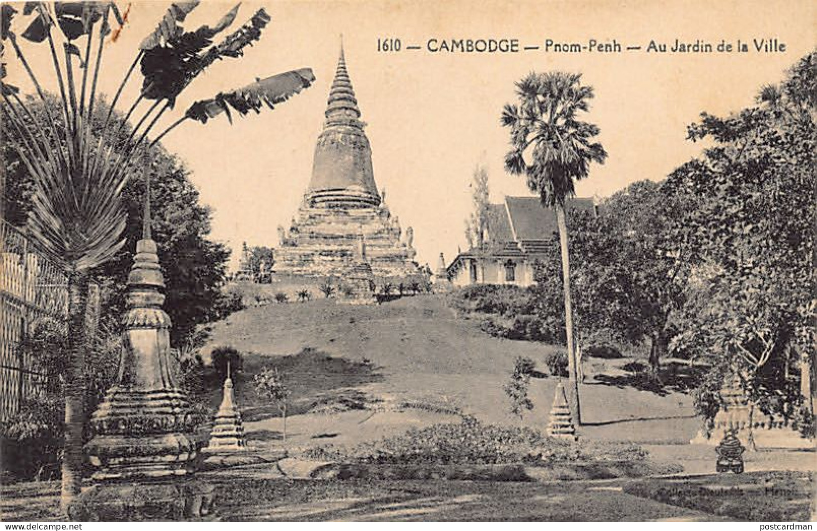 Cambodge - PHNOM PENH - Au Jardin De La Ville - Ed. P. Dieulefils 1610 - Camboya
