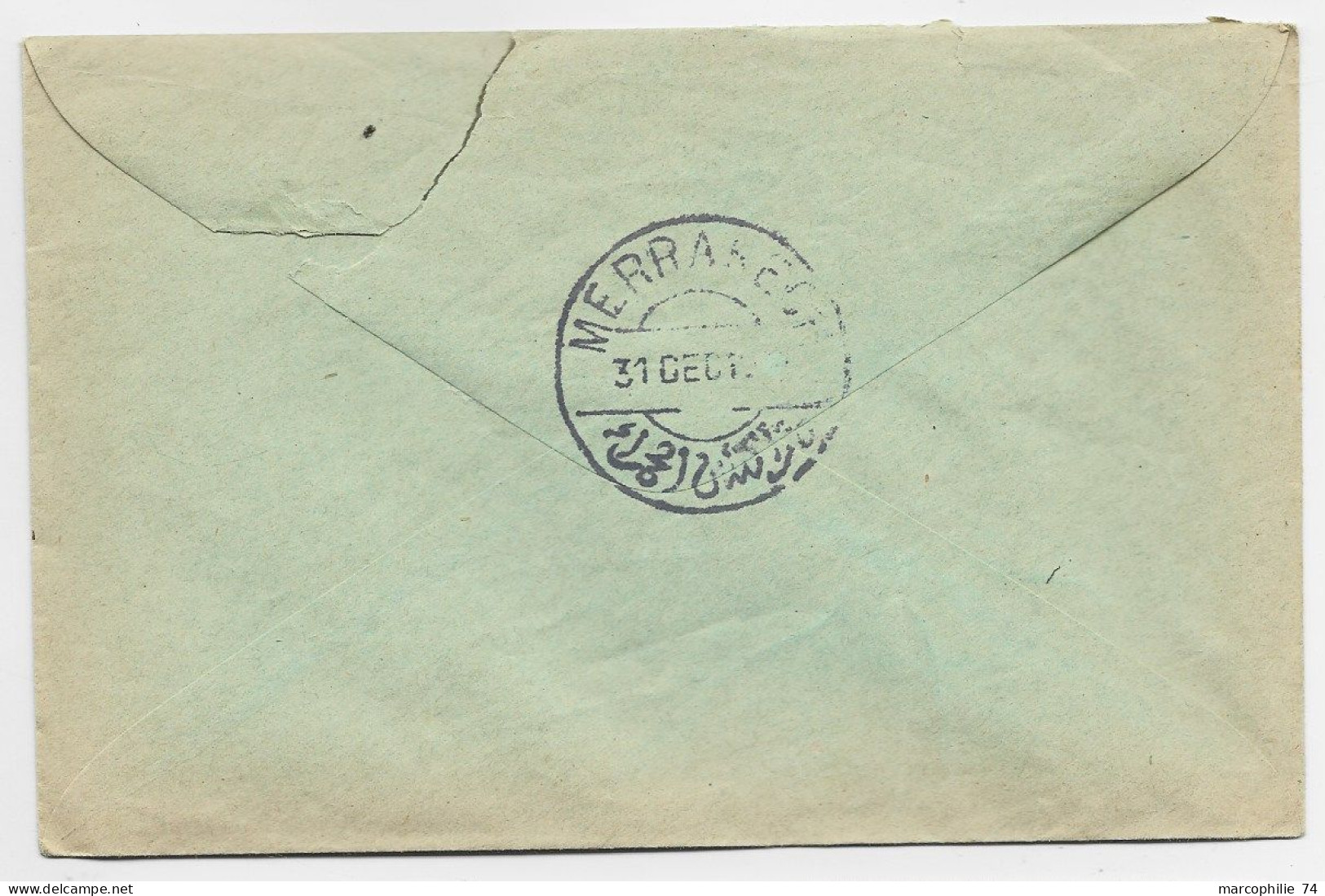 MAROC CHERIFIENNES LETTRE COVER TELEGRAMME MERRAKECH - Lokale Post