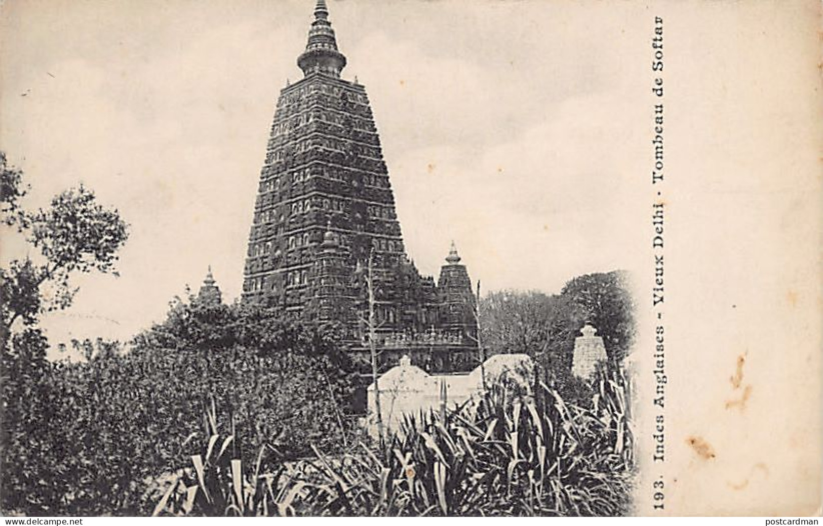 India - BODH GAYA - Mahabodhi Temple - Publ. Messageries Maritimes 193 - Inde