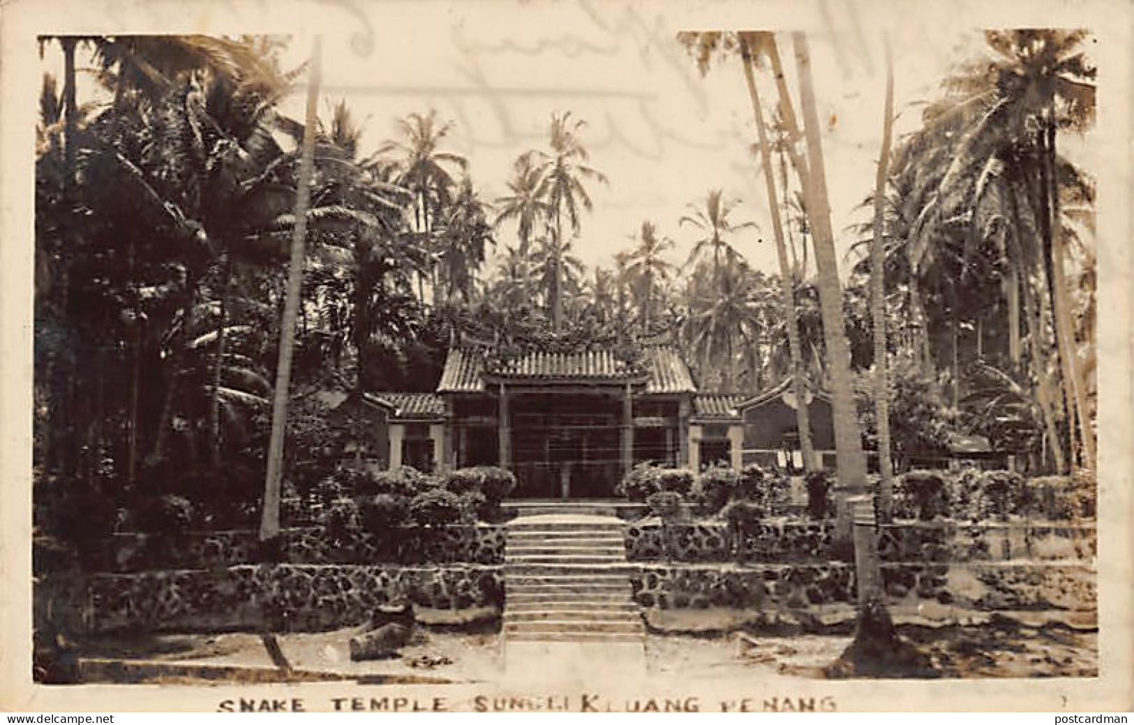 Malaysia - PENANG - Advertising Postcard For The Snake Temple Sungei Kluang - REAL PHOTO - See Scans For Condition - Pub - Malaysia