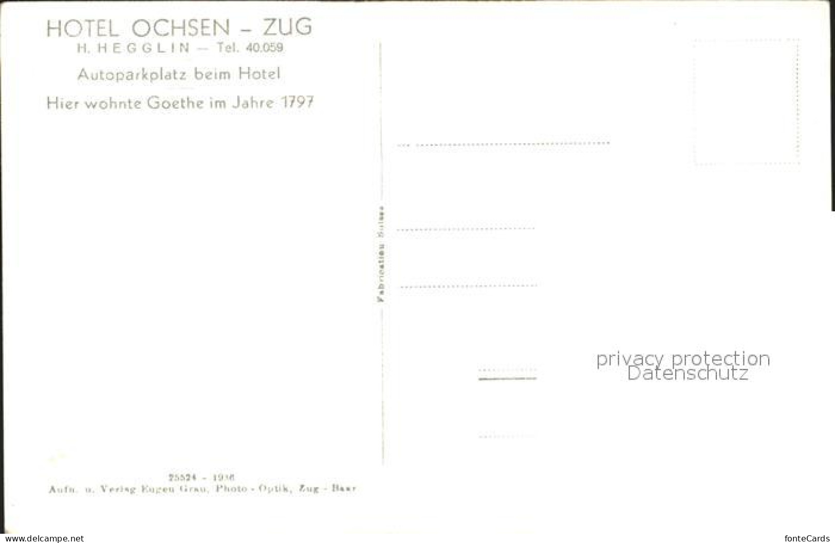 12320835 Zug ZG Hotel Ochsen Am Kolinplatz Zug - Otros & Sin Clasificación