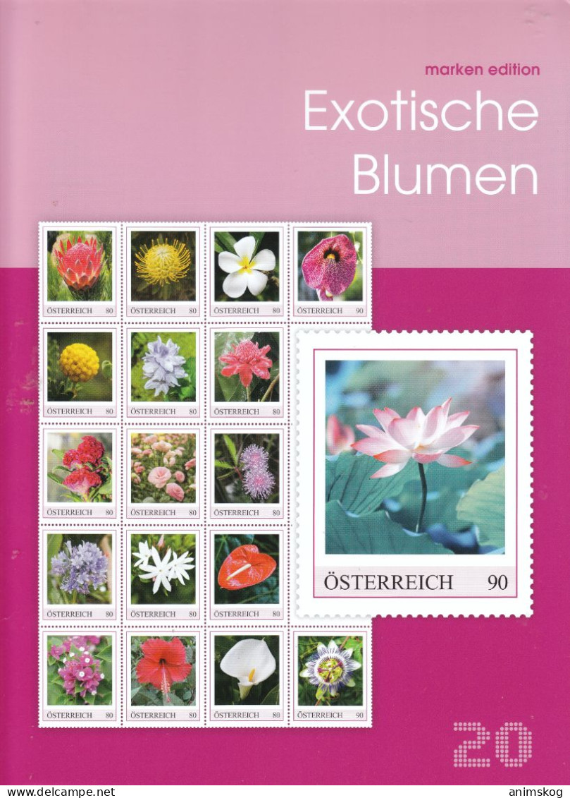 Österreich, Personalisierte Marken, Blumen / Austria, Personalized Stamps, Flowers - Sukkulenten
