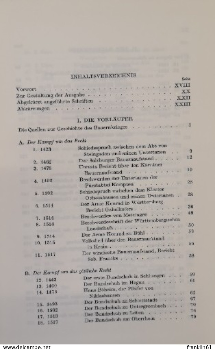 Quellen Zur Geschichte Des Bauernkrieges. Ausgewählte Quellen Zur Deutschen Geschichte Der Neuzeit. - 4. 1789-1914