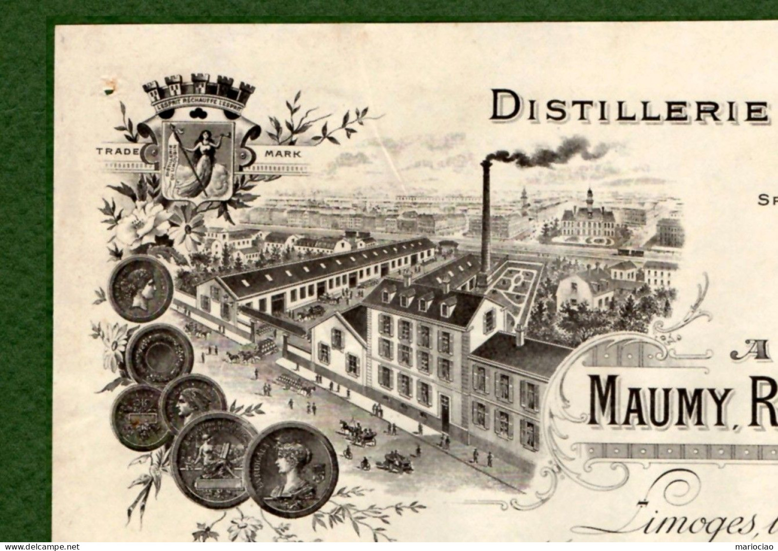 DF-FR 87 Limoges 1903 Distillerie Du Limousin A.Mandon MAUMY, ROUX & LUCHAT - Sonstige & Ohne Zuordnung