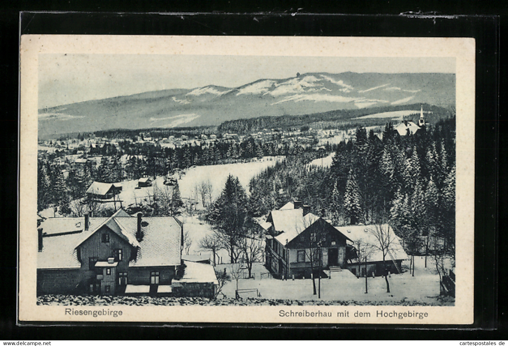 AK Schreiberhau, Ortsansicht Mit Dem Hochgebirge  - Schlesien