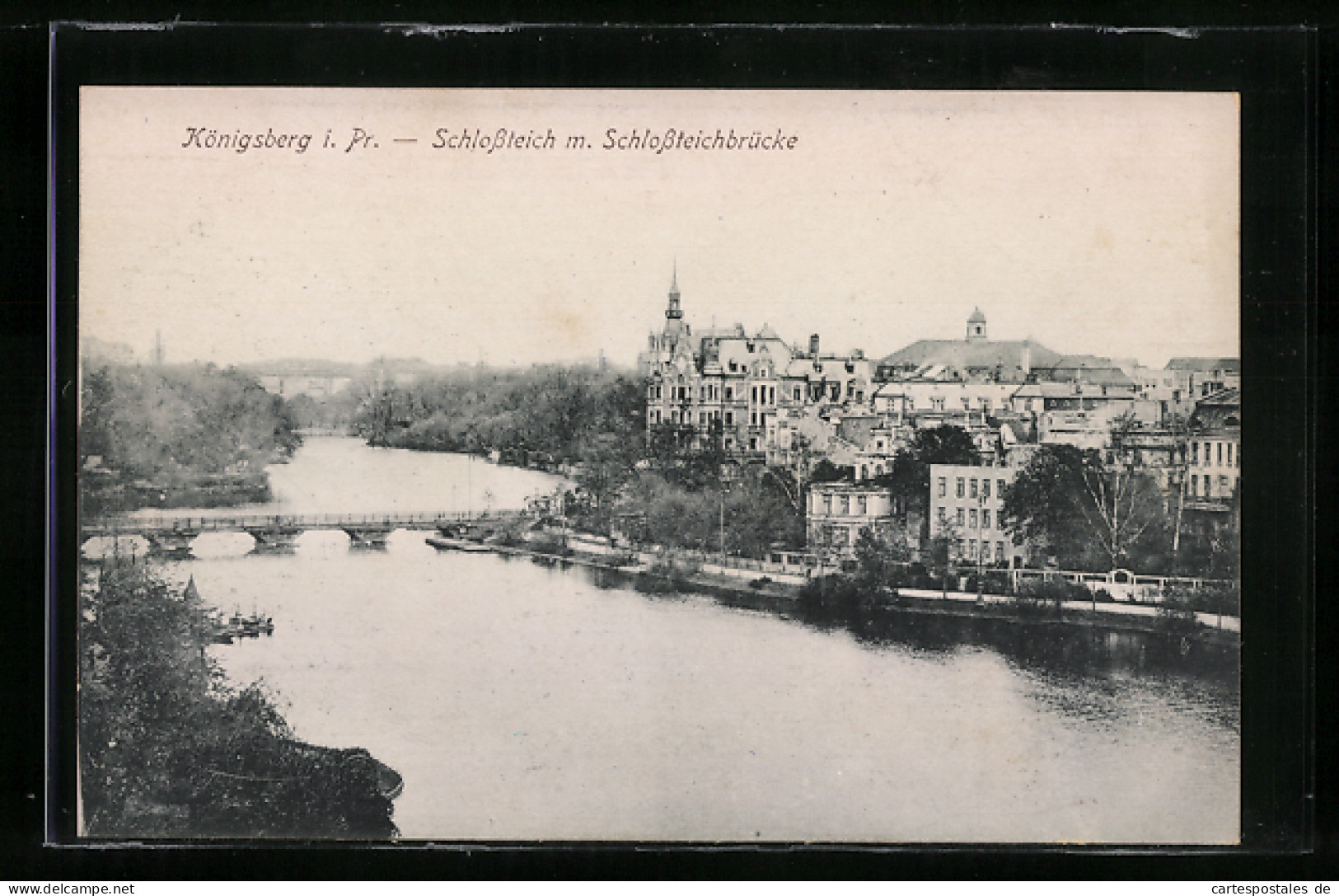 AK Königsberg I. Pr., Schlossteich Und Schlossteichbrücke  - Ostpreussen