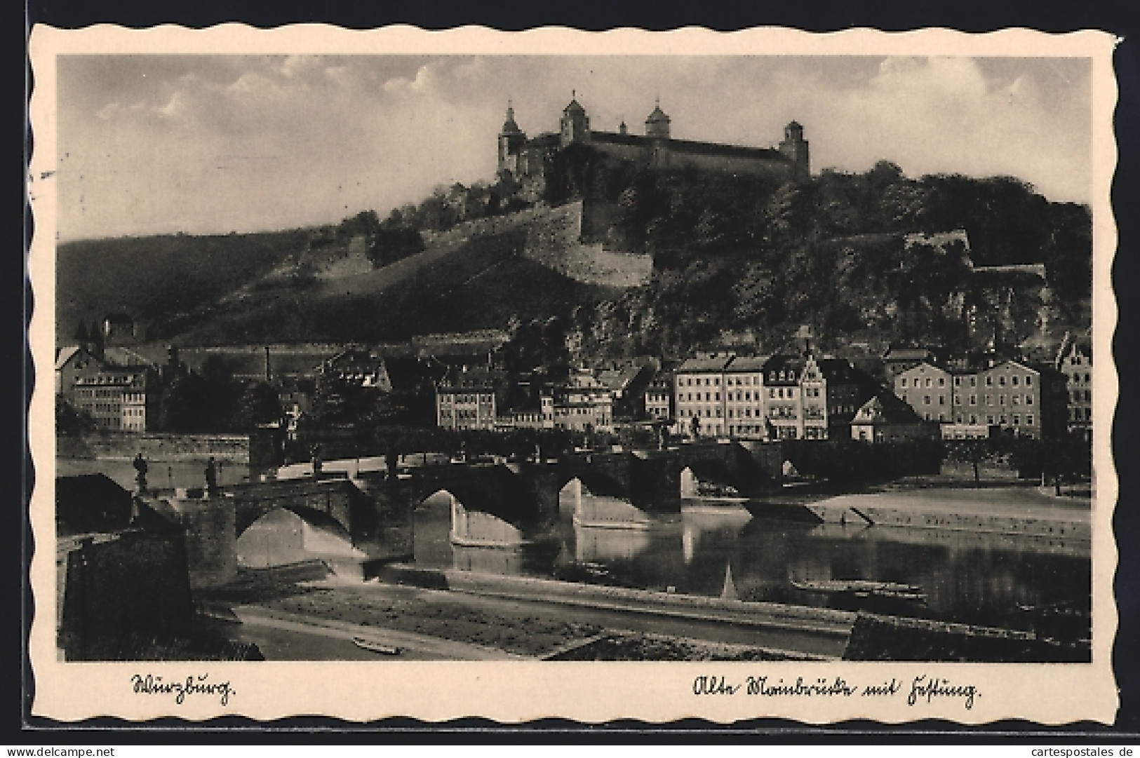 AK Würzburg, Alte Mainbrücke Mit Festung  - Wuerzburg