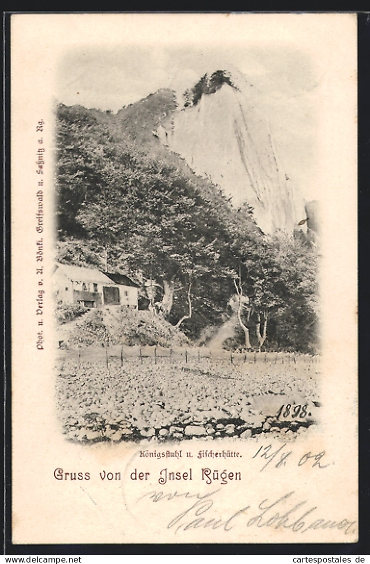 AK Königsstuhl / Rügen, Kreidefelsen Mit Fischerhütte  - Ruegen