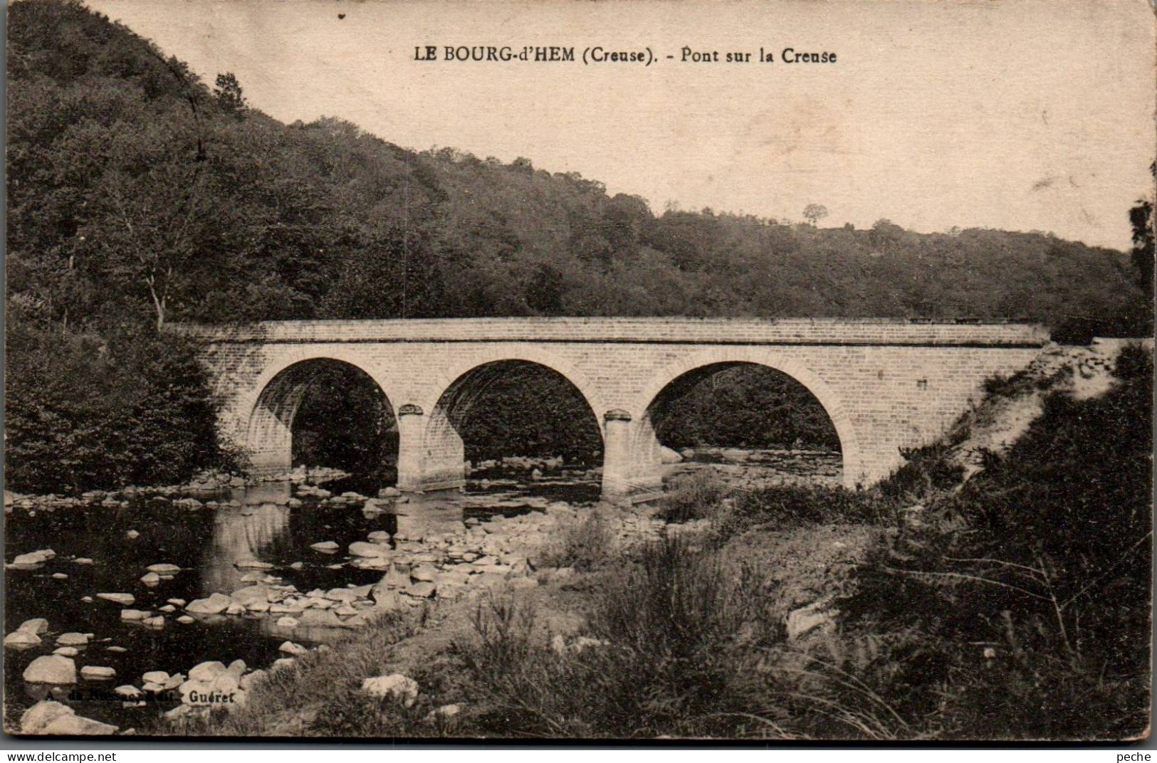 N°1663 W -cpa Le Bourg D'Hem -pont Sur La Creuse- - Ponti
