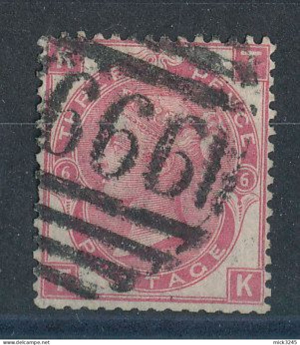 GB  N°33 Victoria 3p Rose De 1867-69 Planche 6 - Used Stamps