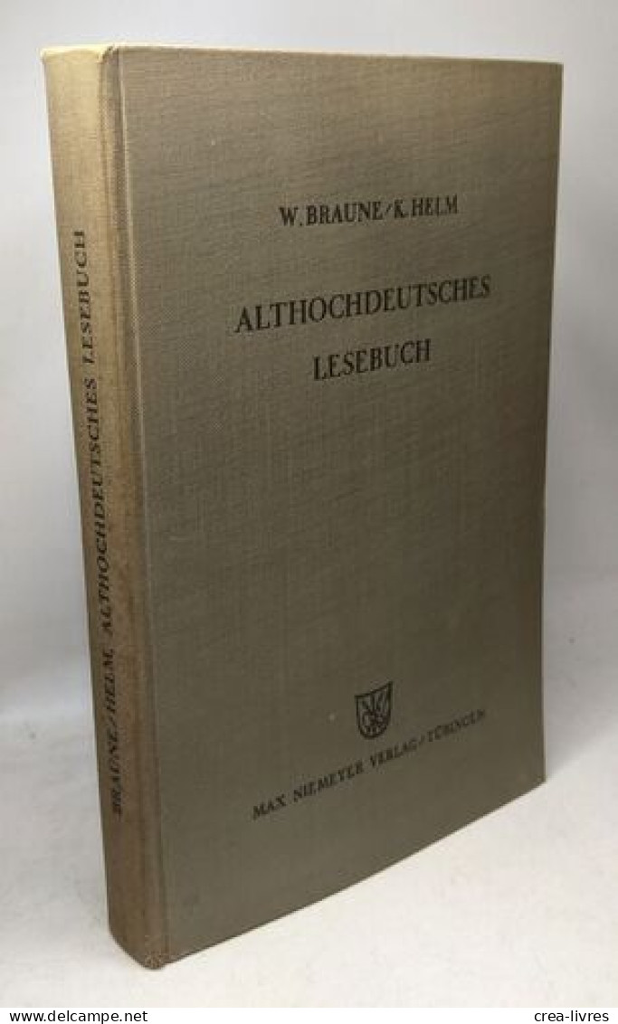 Althochdeutsches Lesebuch - Autres & Non Classés
