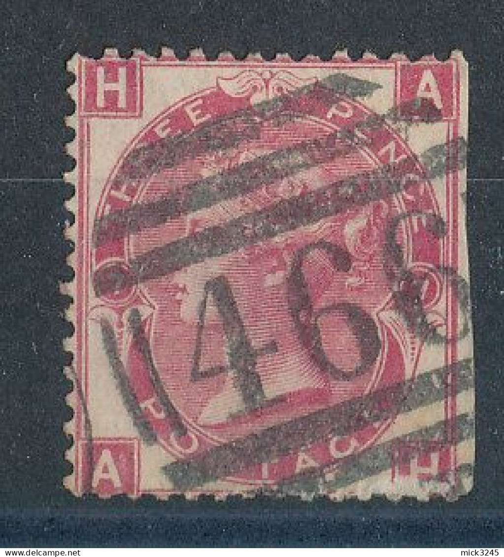 GB  N°33 Victoria 3p Rose De 1867-69 Planche 7 - Used Stamps