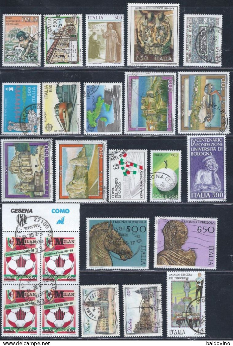 Italia 1988 Lotto 42 Valori - 1981-90: Used