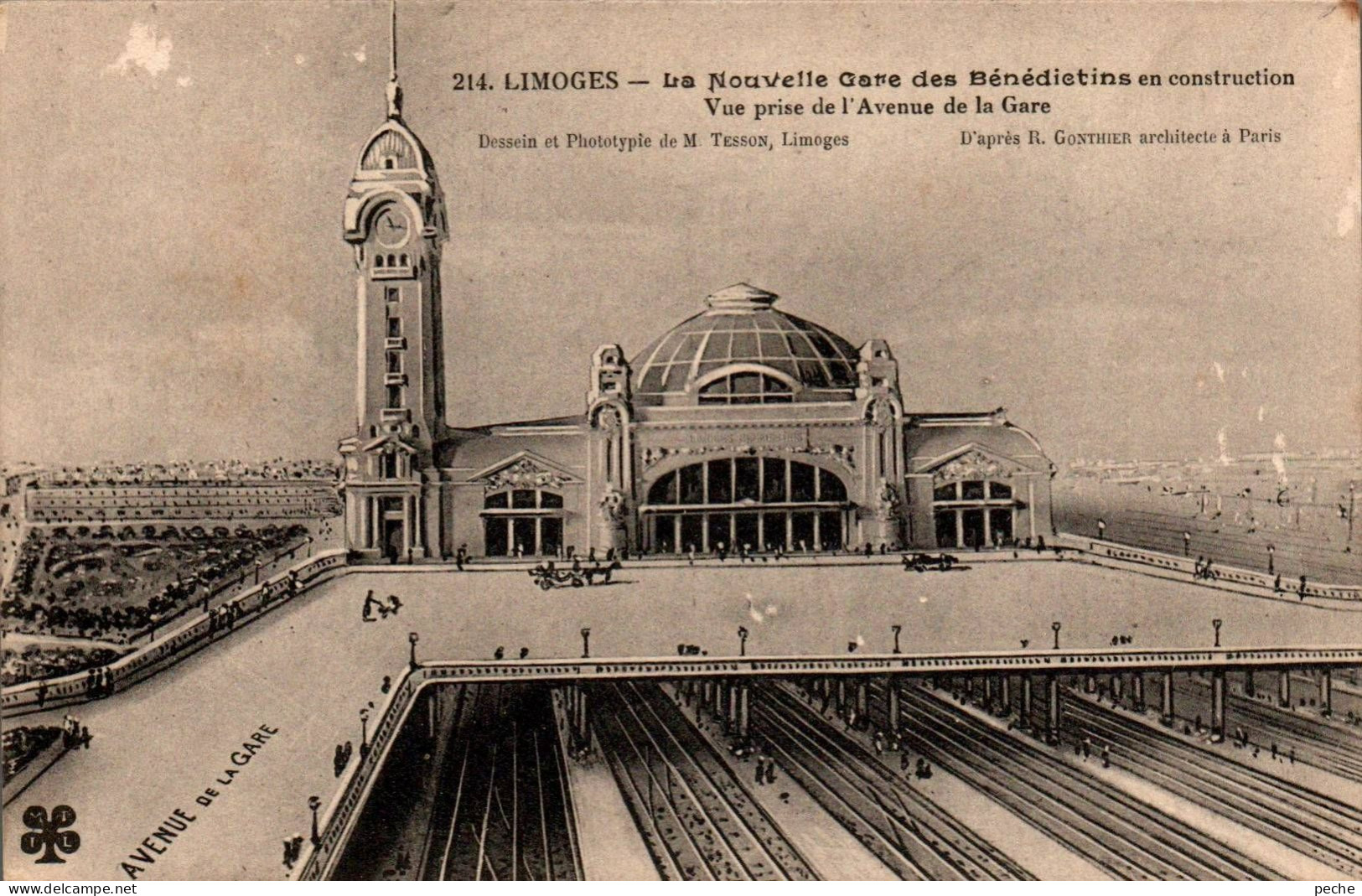 N°1665 W -cpa Limoges -la Nouvelle Gare Des Bénédictins - Estaciones Sin Trenes