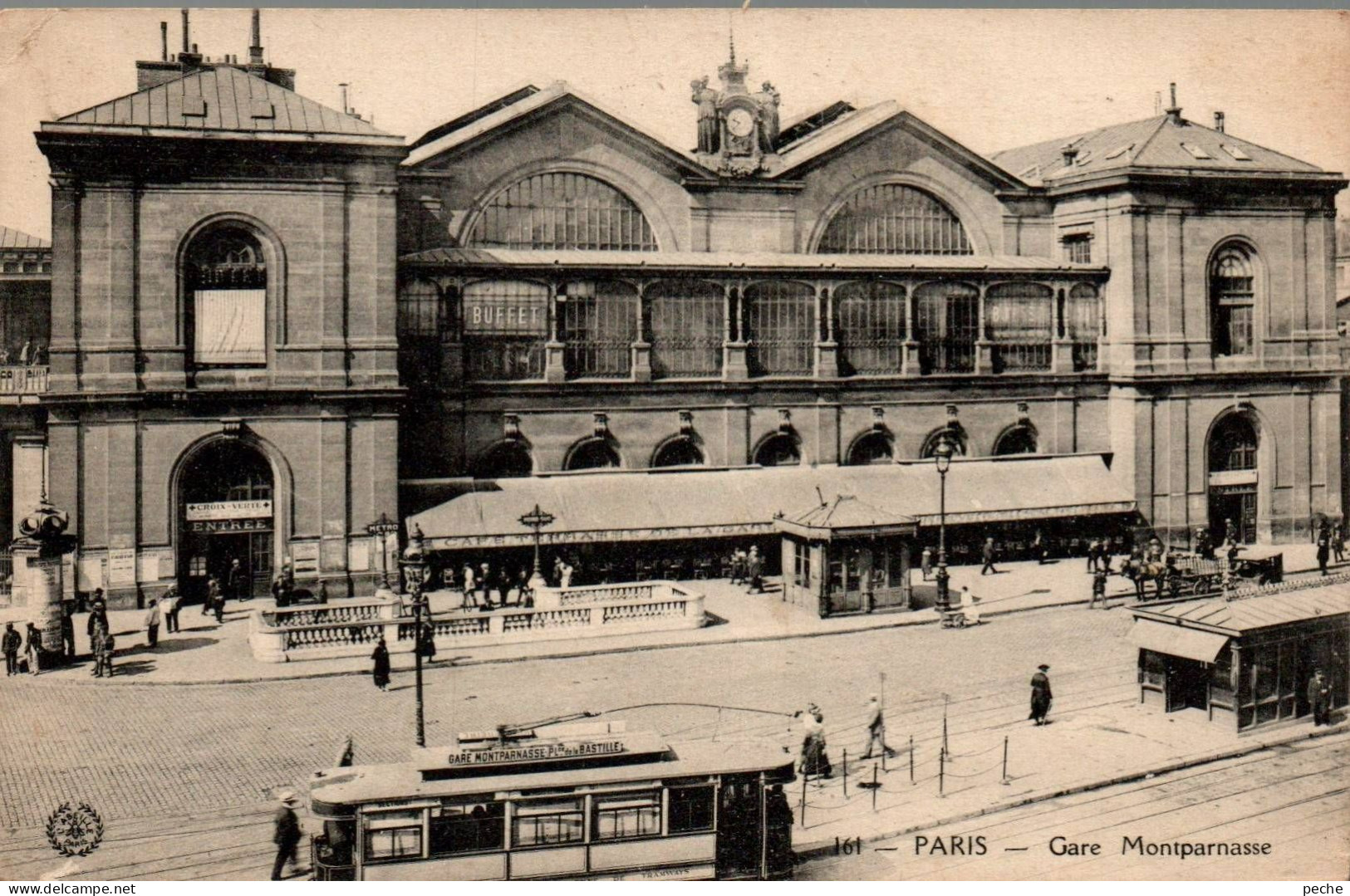 N°1666 W -cpa Paris -gare Montparnasse- - Stations Without Trains