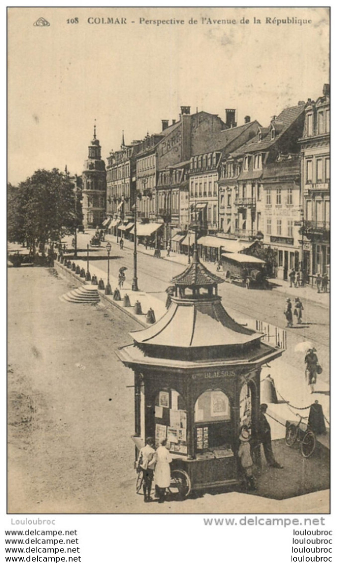 COLMAR PERSPECTIVE DE L'AVENUE DE LA REPUBLIQUE - Colmar