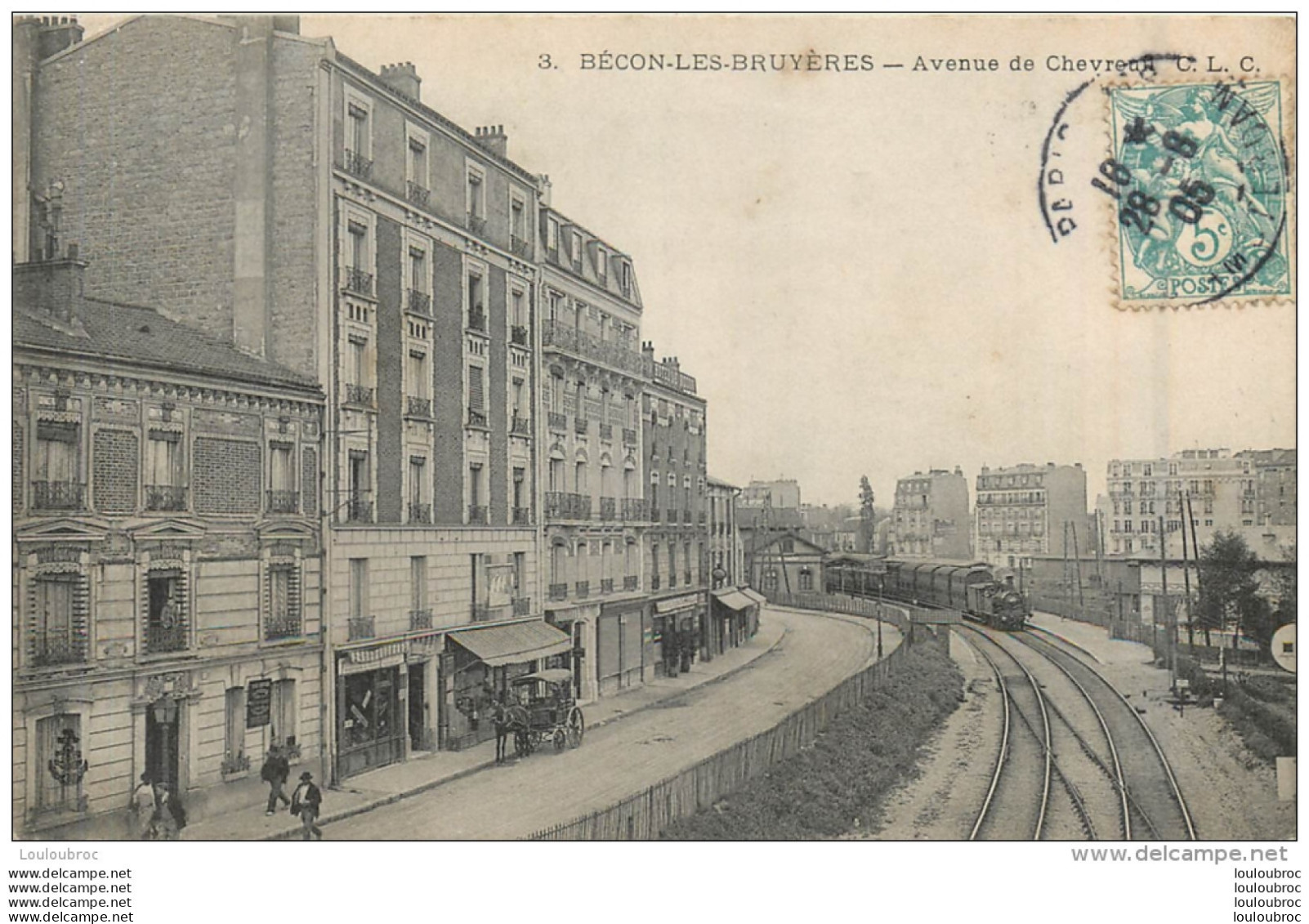 BECON LES BRUYERES AVENUE DE CHEVREUIL ET LE TRAIN - Sonstige & Ohne Zuordnung