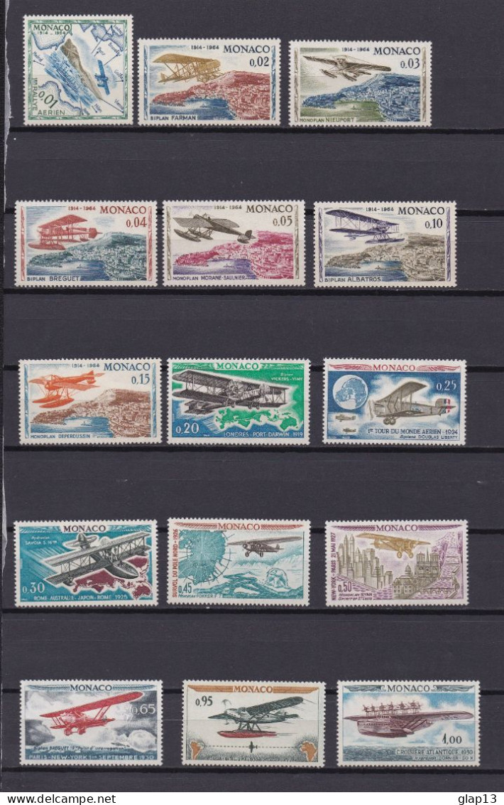 MONACO 1964 TIMBRE N°637/51 NEUF** AVIATION - Unused Stamps