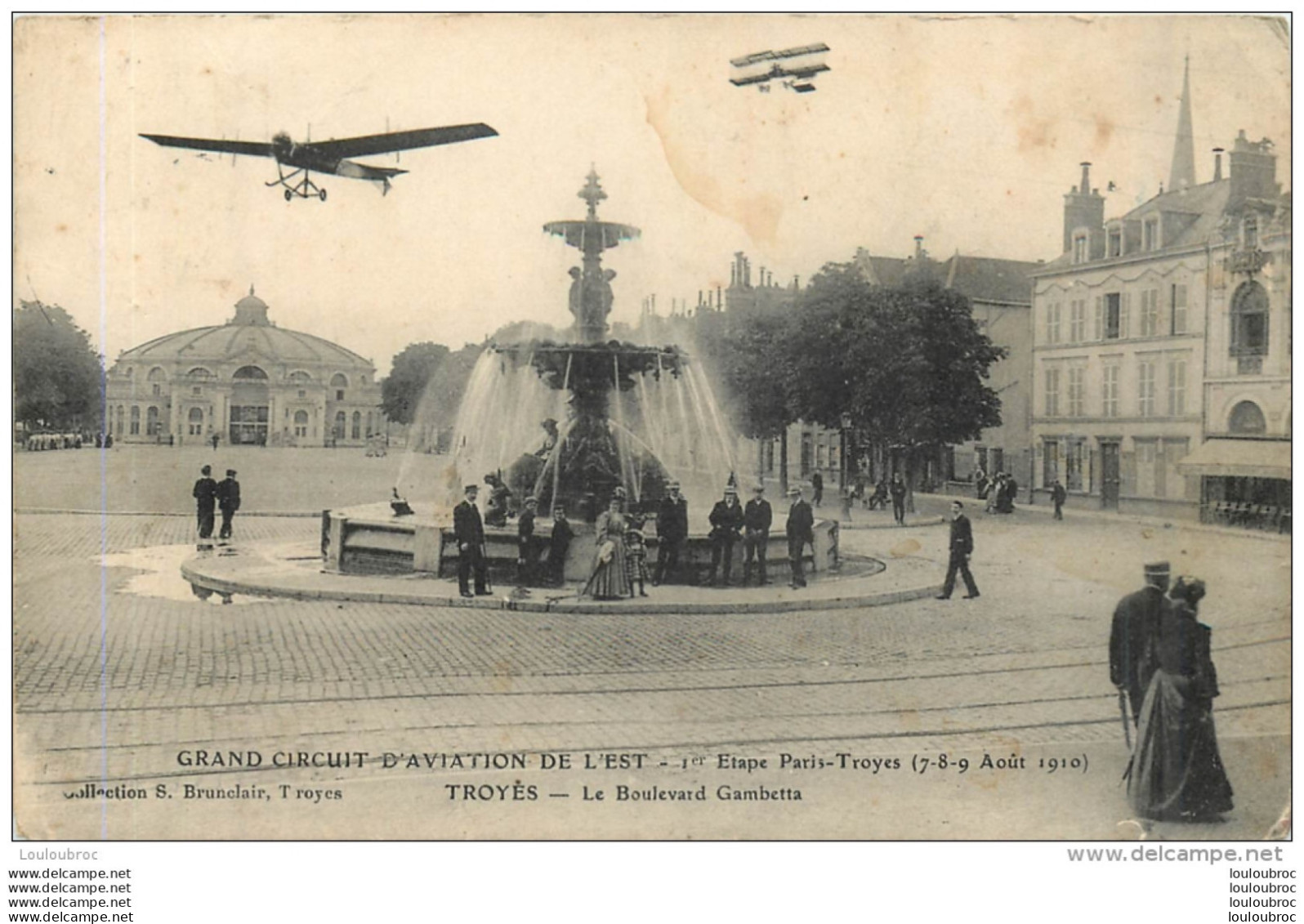 GRAND CIRCUIT D'AVIATION DE L'EST  PREMIERE ETAPE PARIS TROYES  BD GAMBETTA A TROYES - ....-1914: Precursores