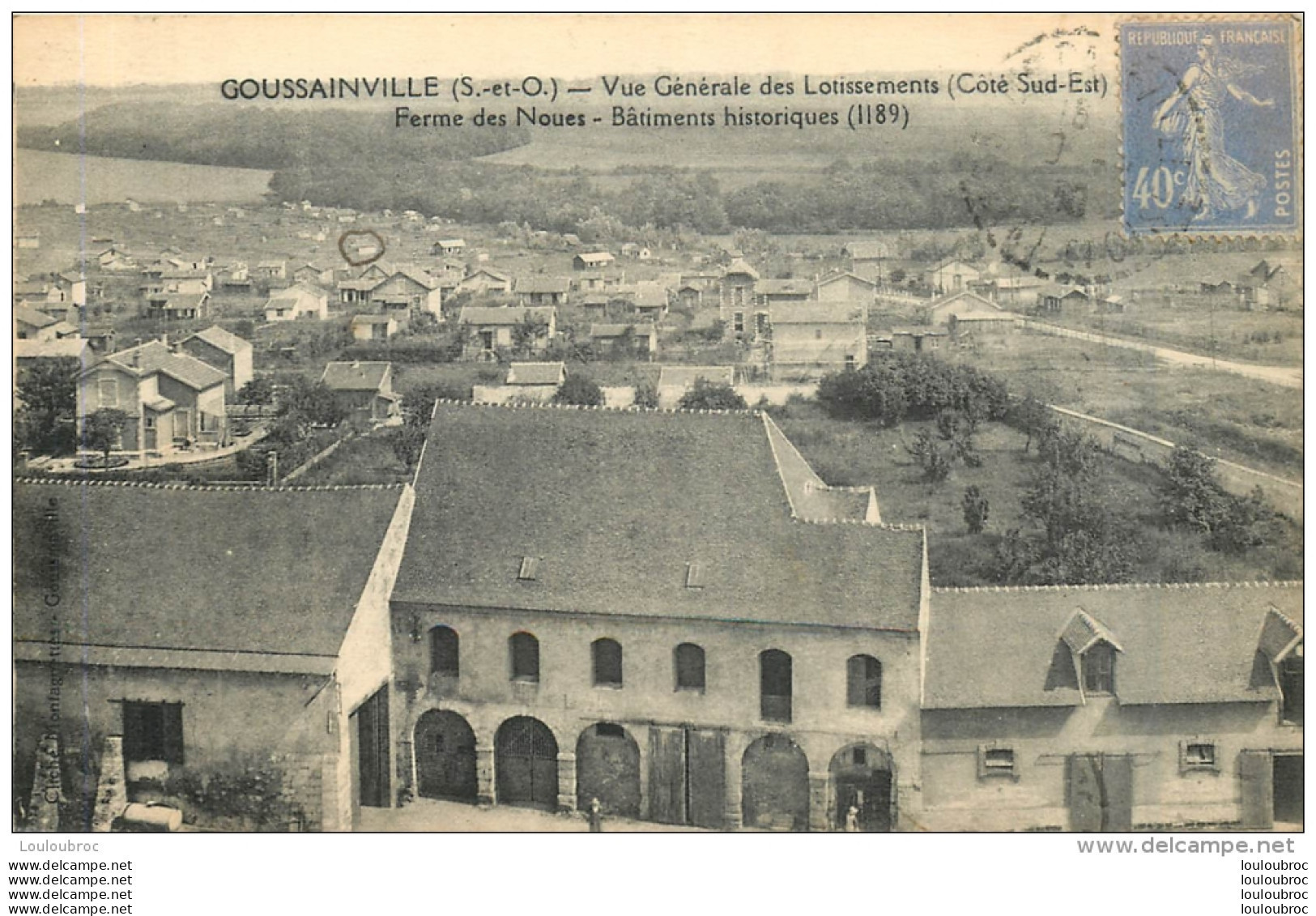 GOUSSAINVILLE VUE GENERALE DES LOTISSEMENTS FERME DES NOUES - Goussainville